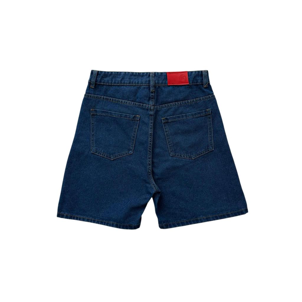 WHOSE Embroidered Pattern Denim Shorts