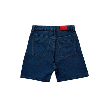 WHOSE Embroidered Pattern Denim Shorts