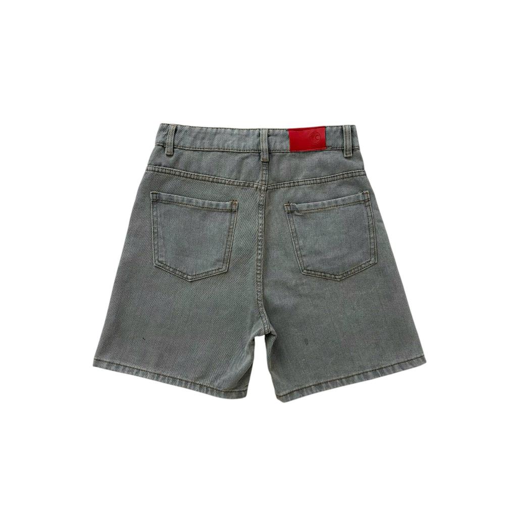 WHOSE Embroidered Pattern Denim Shorts