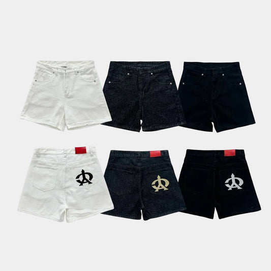WHOSE Embroidered Pocket Denim Shorts