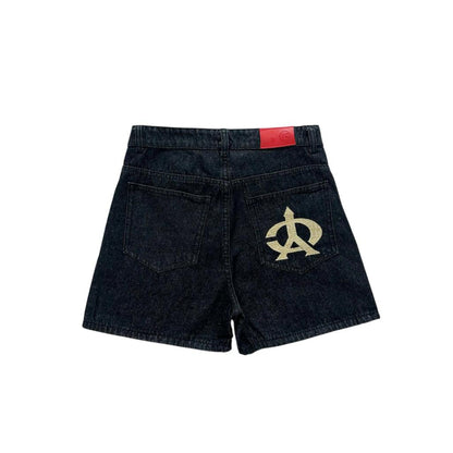 WHOSE Embroidered Pocket Denim Shorts