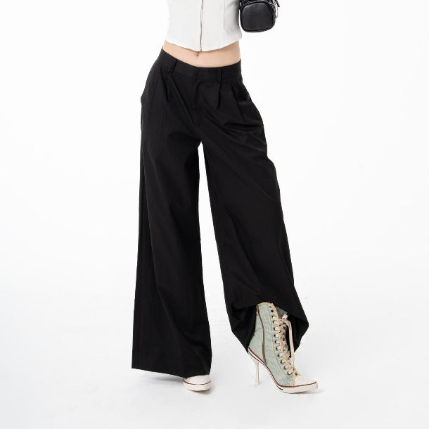 Hoo Design White Pleated Wide-Leg Pants