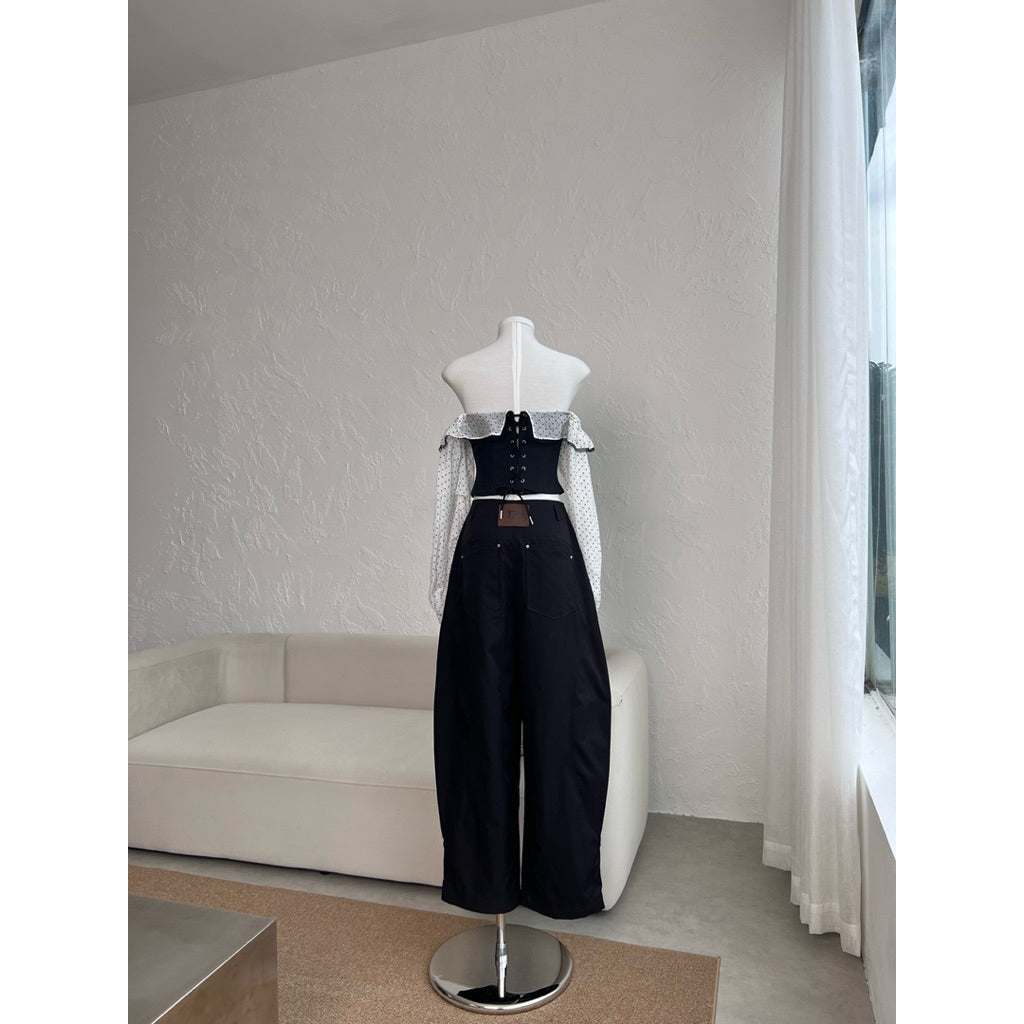 Cera Curved Kaki Pants