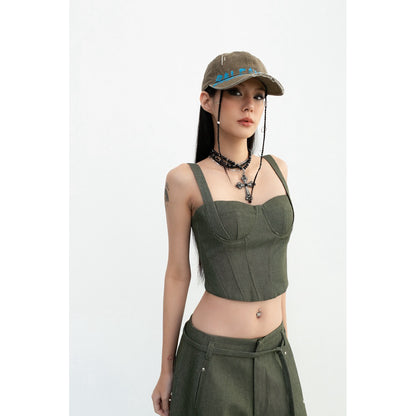 Cera Curved Leg Belt Pants