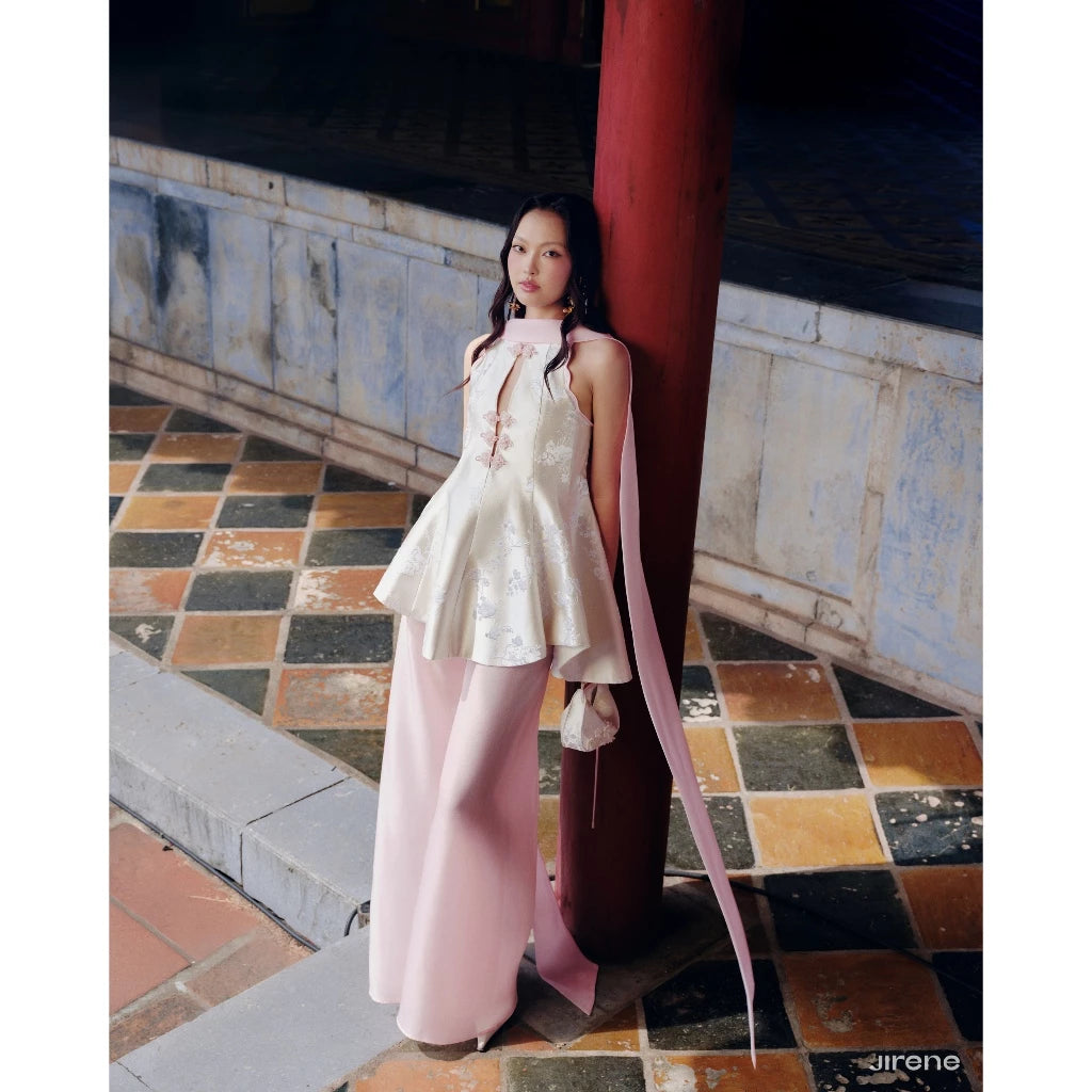 Jirene Studio Cotton Wide-leg Trousers