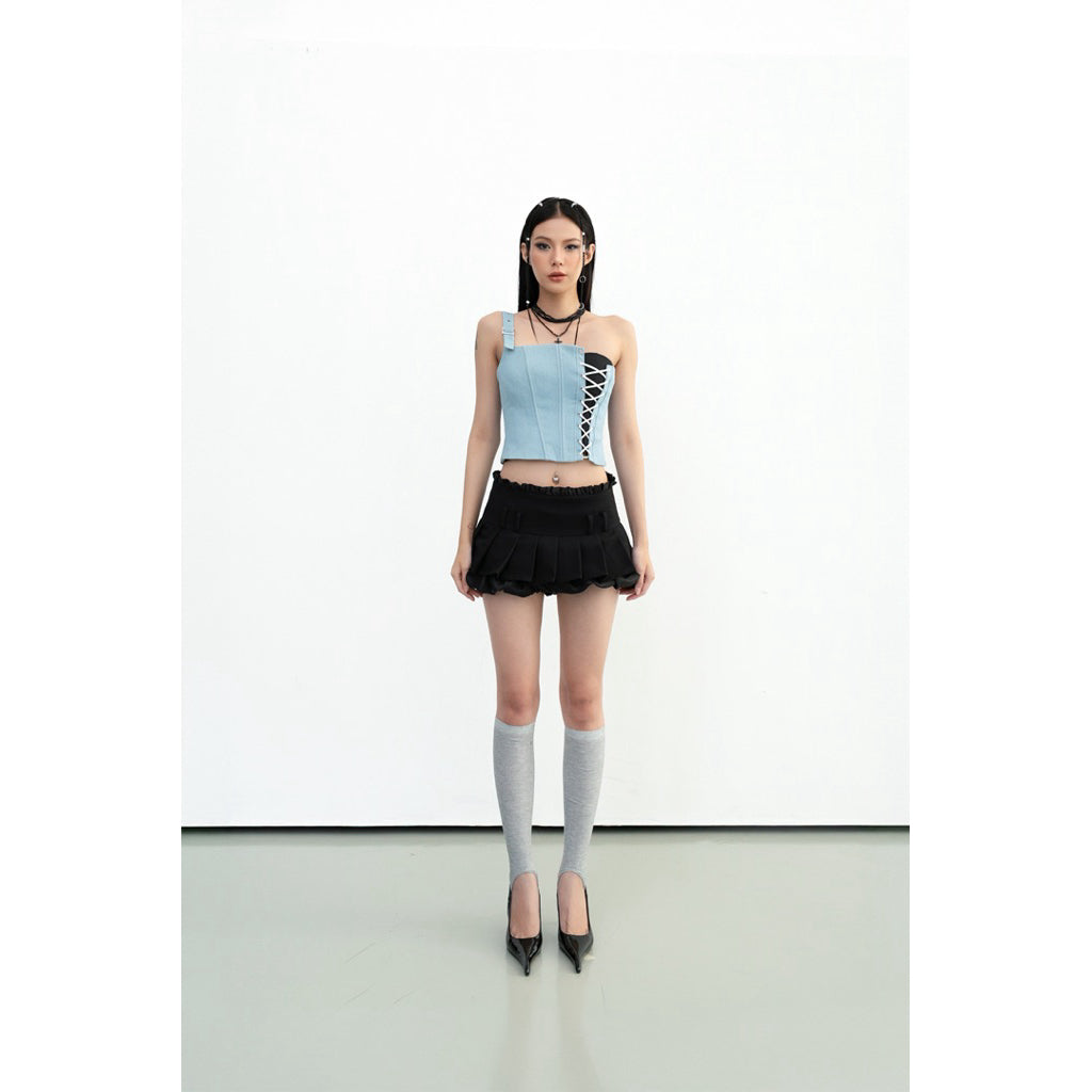 Cera One Shoulder Corset Top