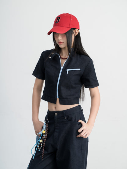 Hoo Design Wide-Leg Denim Pants