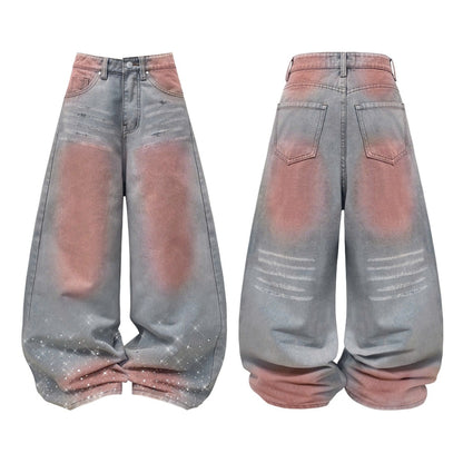 Kill System Washed Rhinestone Jeans Raven