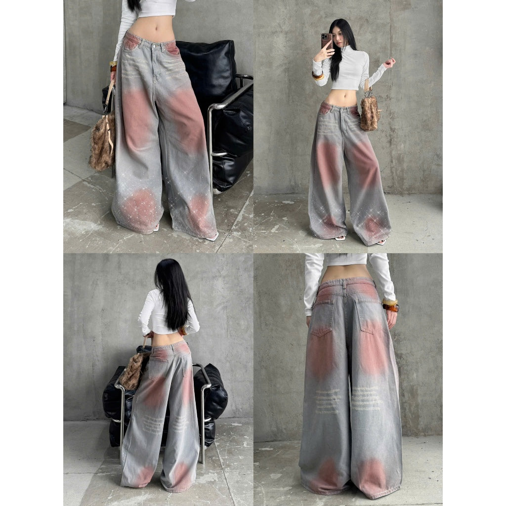 Kill System Washed Rhinestone Jeans Raven
