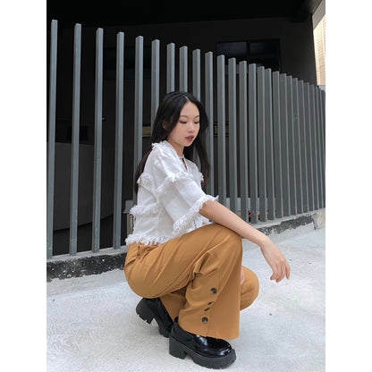 Cera High Waist Straight Pants