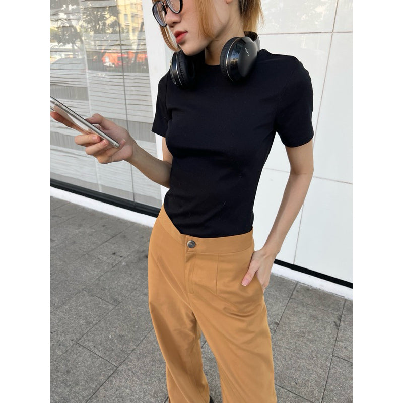 Cera High Waist Straight Pants