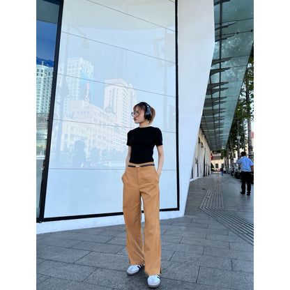 Cera High Waist Straight Pants
