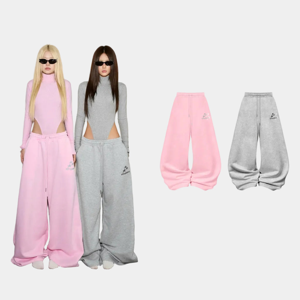 Kill System Wide-Leg Glitter Sweatpants Super Star