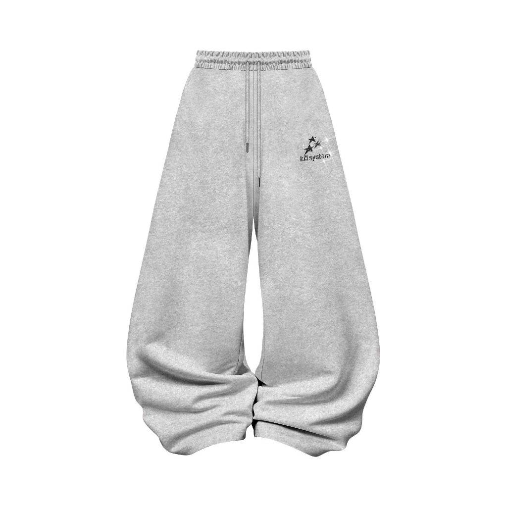 Kill System Wide-Leg Glitter Sweatpants Super Star