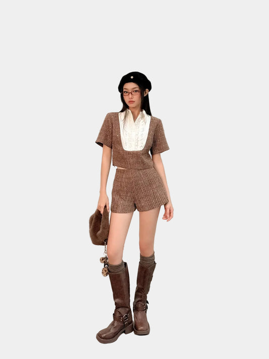 Hoo Design Brown Shorts