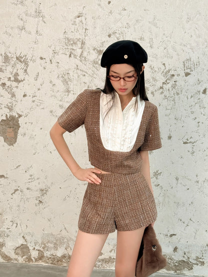 Hoo Design Brown Shorts