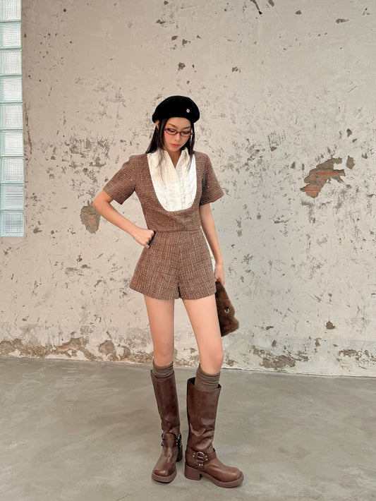 Hoo Design Brown Shorts