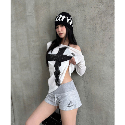 Kill System Low-Rise Glitter Shorts Super Star