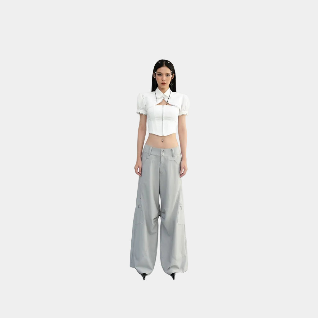 Cera Wide Pants With Side Zipper