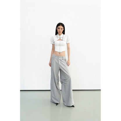 Cera Wide Pants With Side Zipper