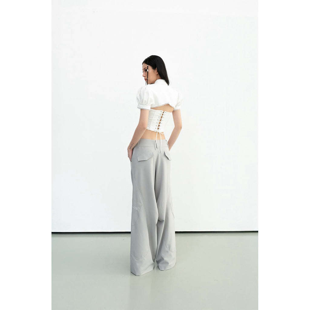 Cera Wide Pants With Side Zipper