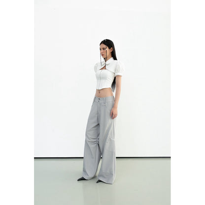 Cera Wide Pants With Side Zipper