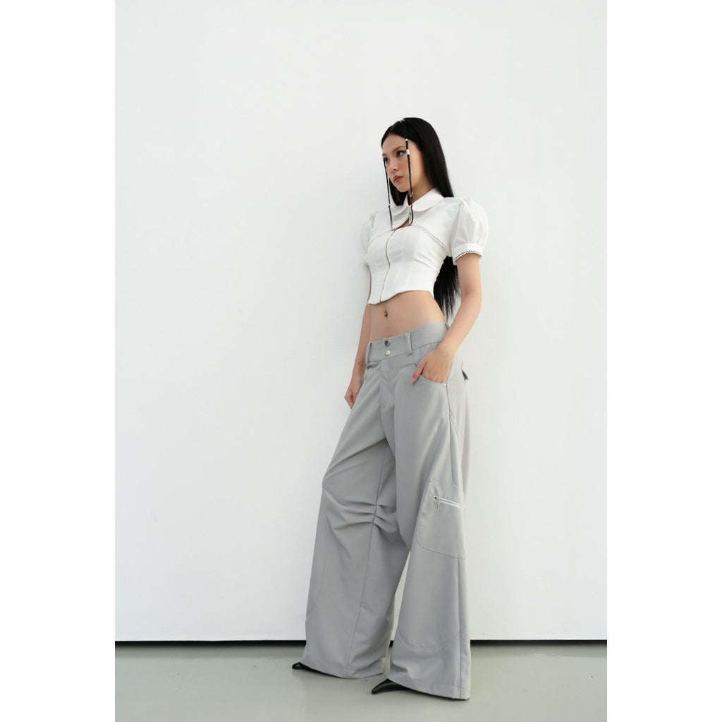 Cera Wide Pants With Side Zipper