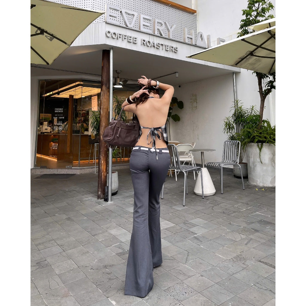 Kill System Low-Rise Flared Trousers Jarin