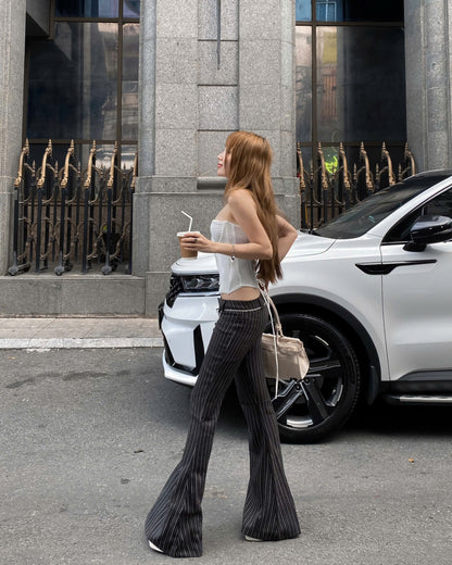 Kill System Low-Rise Flared Trousers Jarin
