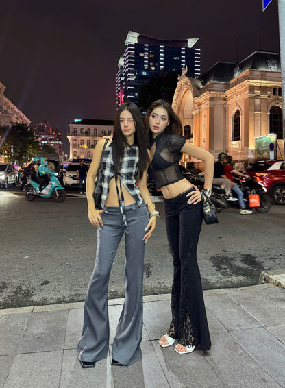 Kill System Low-Rise Flared Trousers Jarin