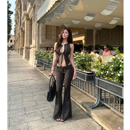 Kill System Low-Rise Flared Trousers Jarin