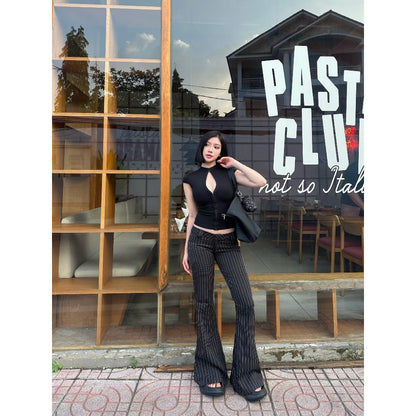 Kill System Low-Rise Flared Trousers Jarin