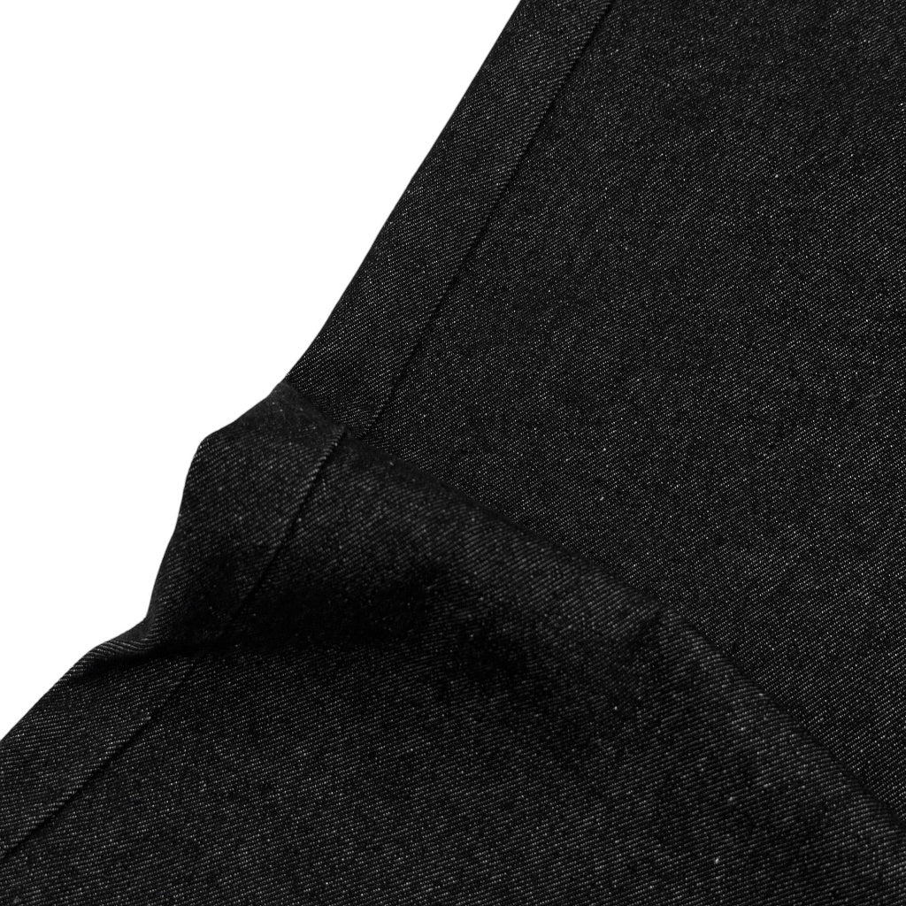 WHOSE Raw Black Loose Pleat Jeans