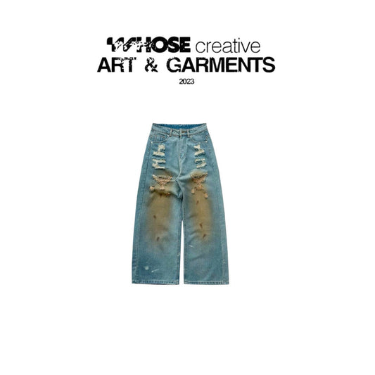 WHOSE Rush Faded Baggy Jeans (Pre-order)