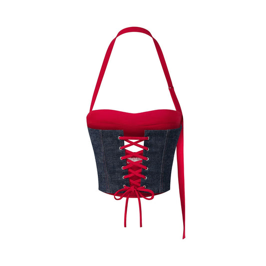 Push Push Rdc - Ruby Denim Selvedge Corset (Pre-order)