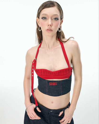 Push Push Rdc - Ruby Denim Selvedge Corset (Pre-order)