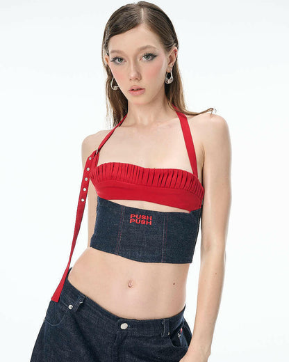 Push Push Rdc - Ruby Denim Selvedge Corset (Pre-order)