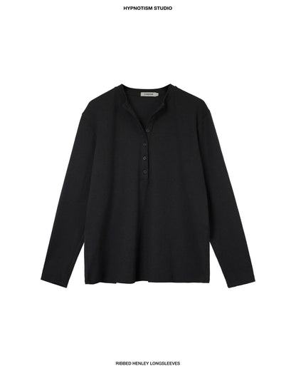 Hypnotism Ribbed Henley Top