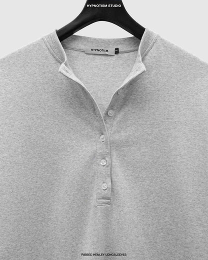 Hypnotism Ribbed Henley Top