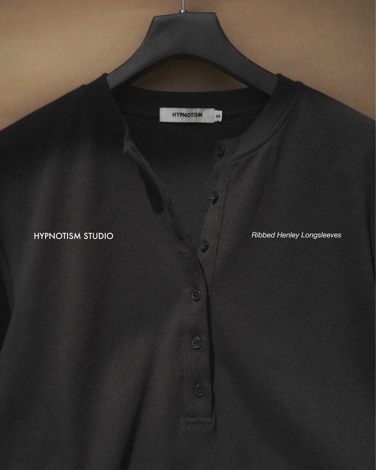 Hypnotism Ribbed Henley Top