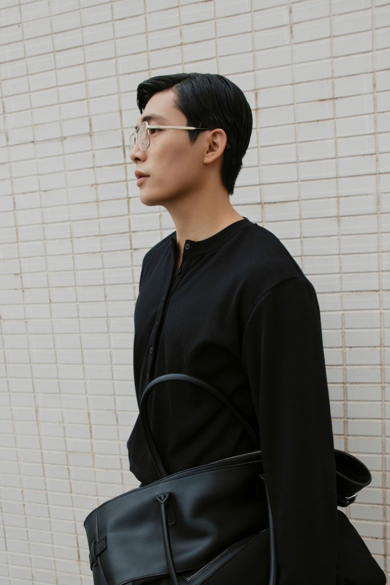 Hypnotism Ribbed Henley Top