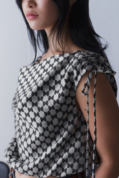 Libe Ruched Shoulder Top (Pre-order)