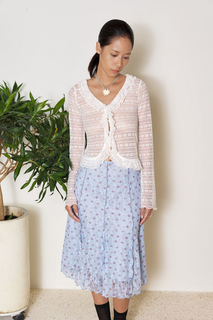 Libe Ruffle Lace Top (Pre-order)