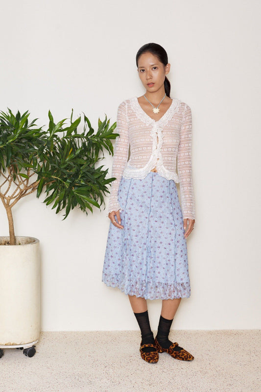 Libe Ruffle Lace Top (Pre-order)