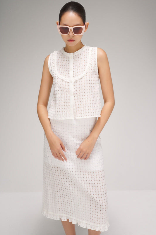 Libe Ruffle Sleeveless Top (Pre-order)