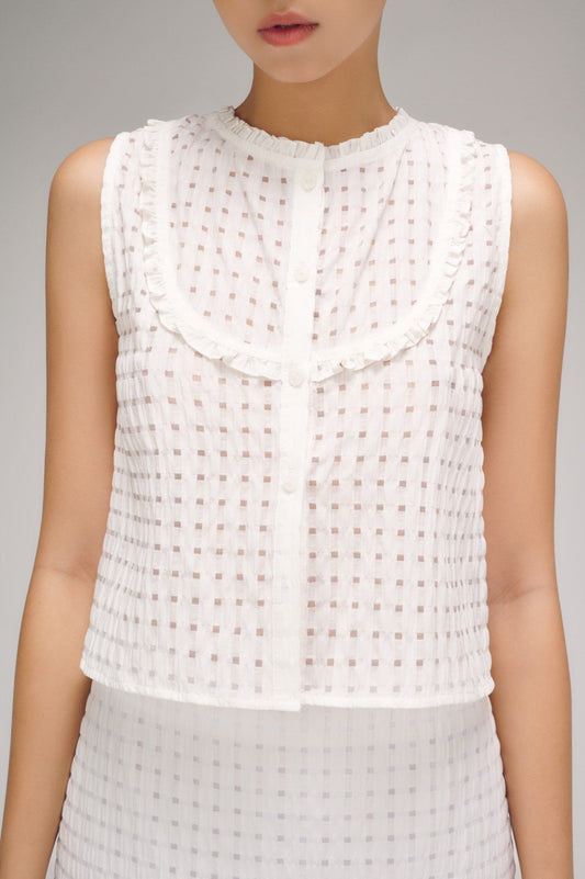 Libe Ruffle Sleeveless Top (Pre-order)