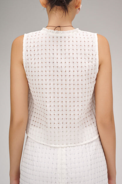 Libe Ruffle Sleeveless Top (Pre-order)