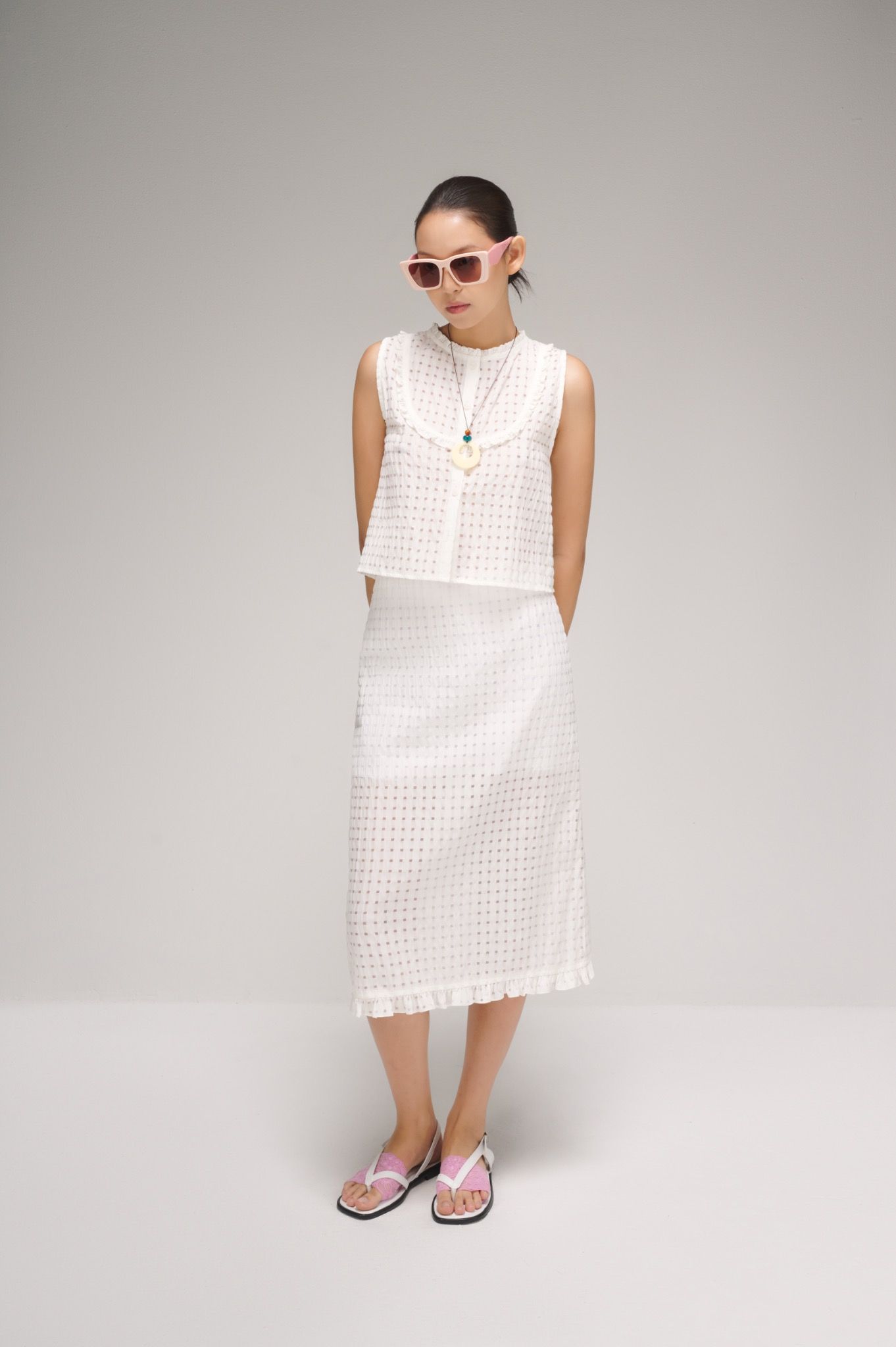 Libe Ruffle Sleeveless Top (Pre-order)