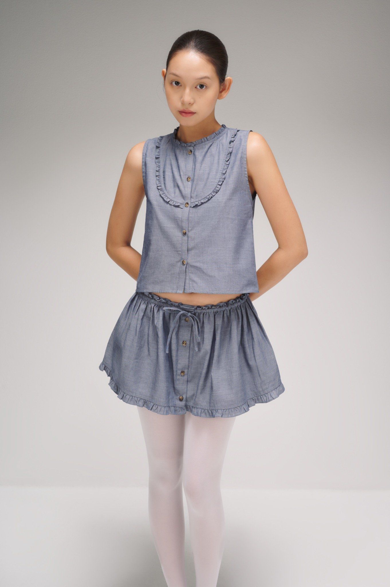 Libe Ruffle Sleeveless Top (Pre-order)