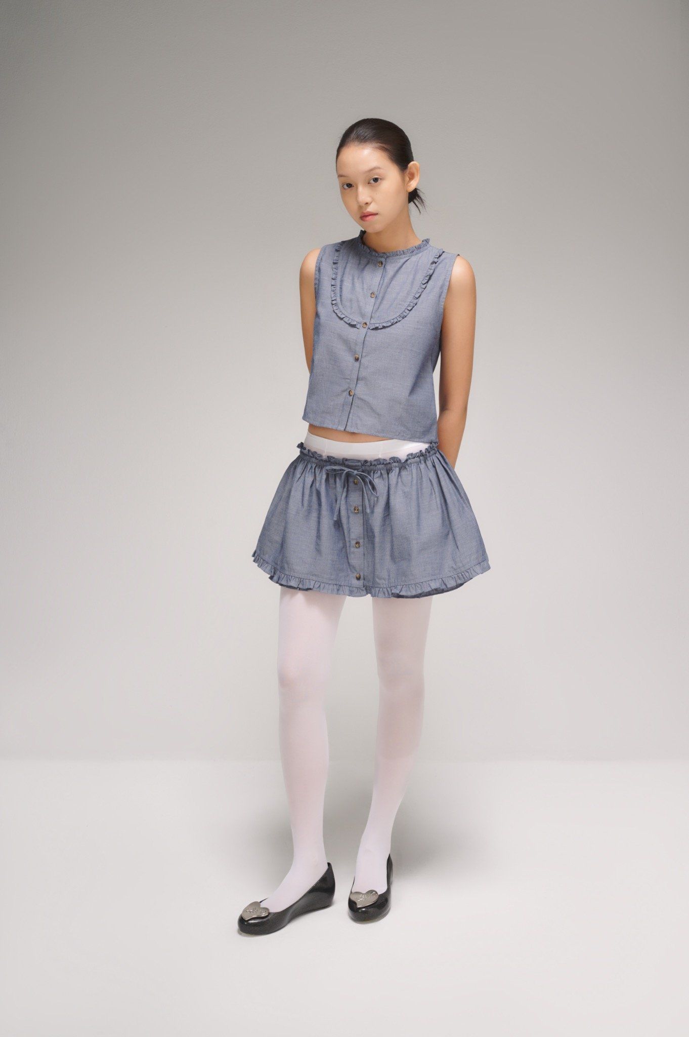 Libe Ruffle Sleeveless Top (Pre-order)
